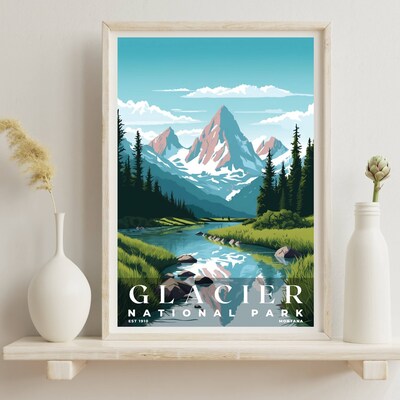 Glacier National Park Poster, Travel Art, Office Poster, Home Decor | S3 - image6